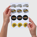 Cartela de Adesivos Personalizados