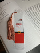 Marcador de página pronto em acrílico - Roupa Noel