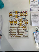 Cartela de Adesivos Personalizados